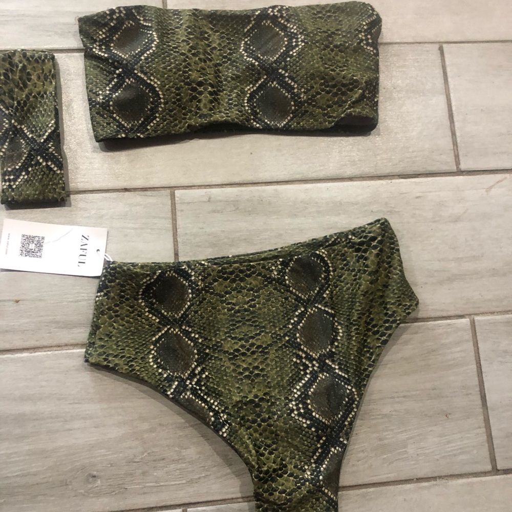 ZAFUL 3 piece green print - Picture 3 of 4